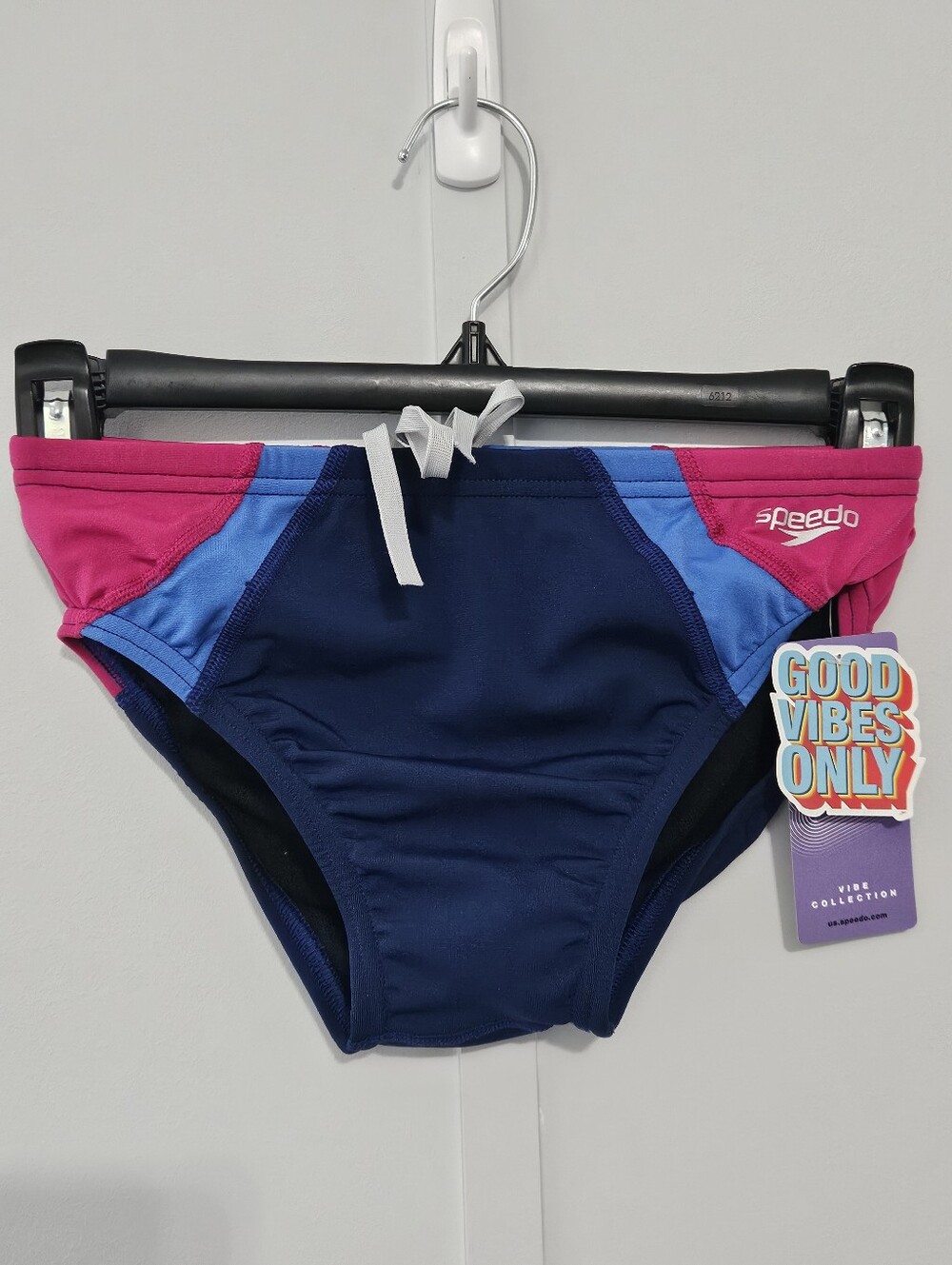 Speedo Size 28 Vibe Collection Magenta Haze Boys Mens Bikini Bottom Swimsuit Bat